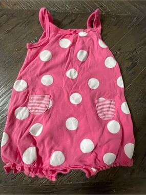 Carter's Pink Polka Dot bubble - 9M